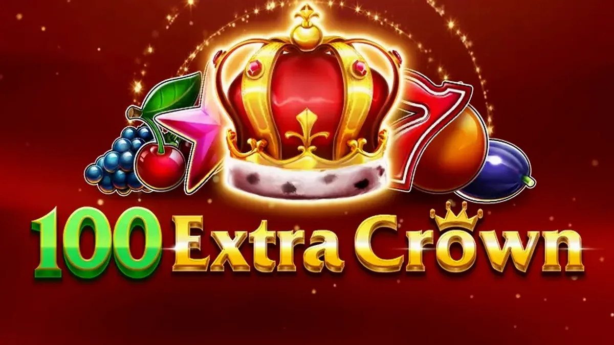 100 Extra Crown slot game screen na nagpapakita ng mga prutas at korona