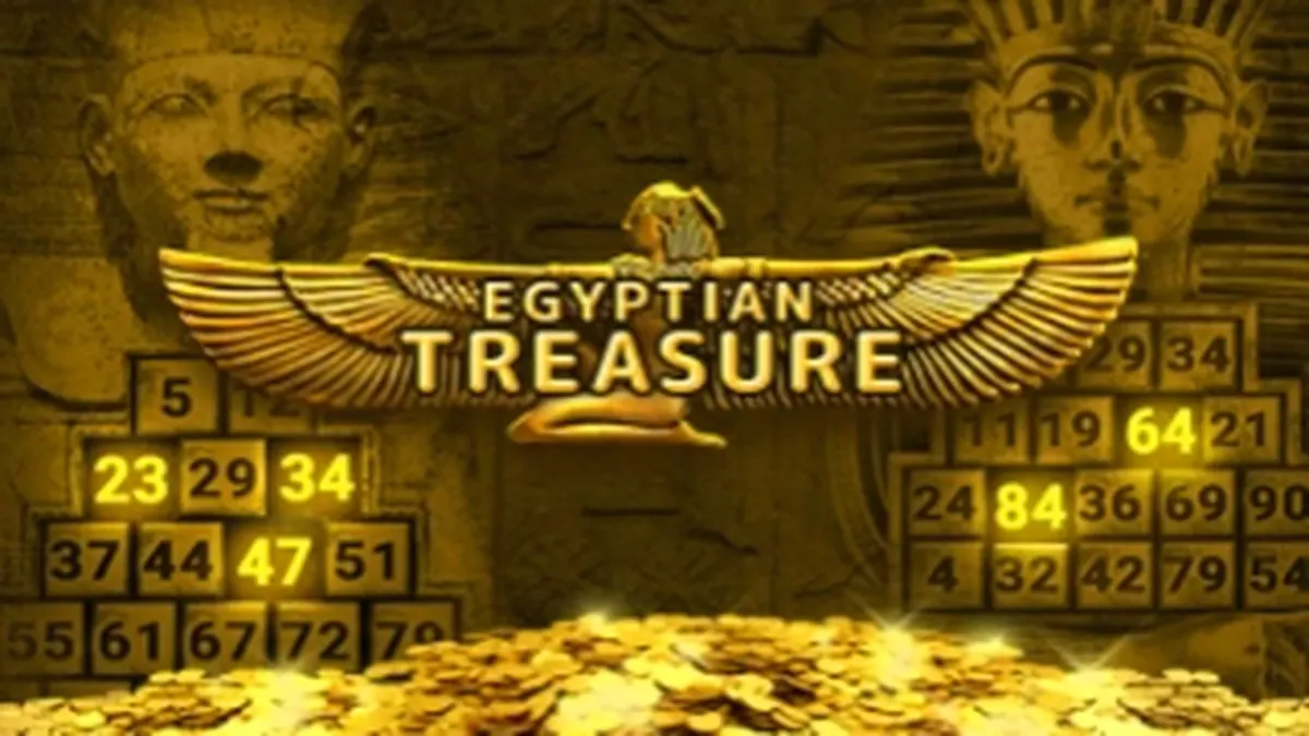 Isang madilim at misteryosong tema ng Egyptian Treasure slot na may mga sinaunang simbolo.